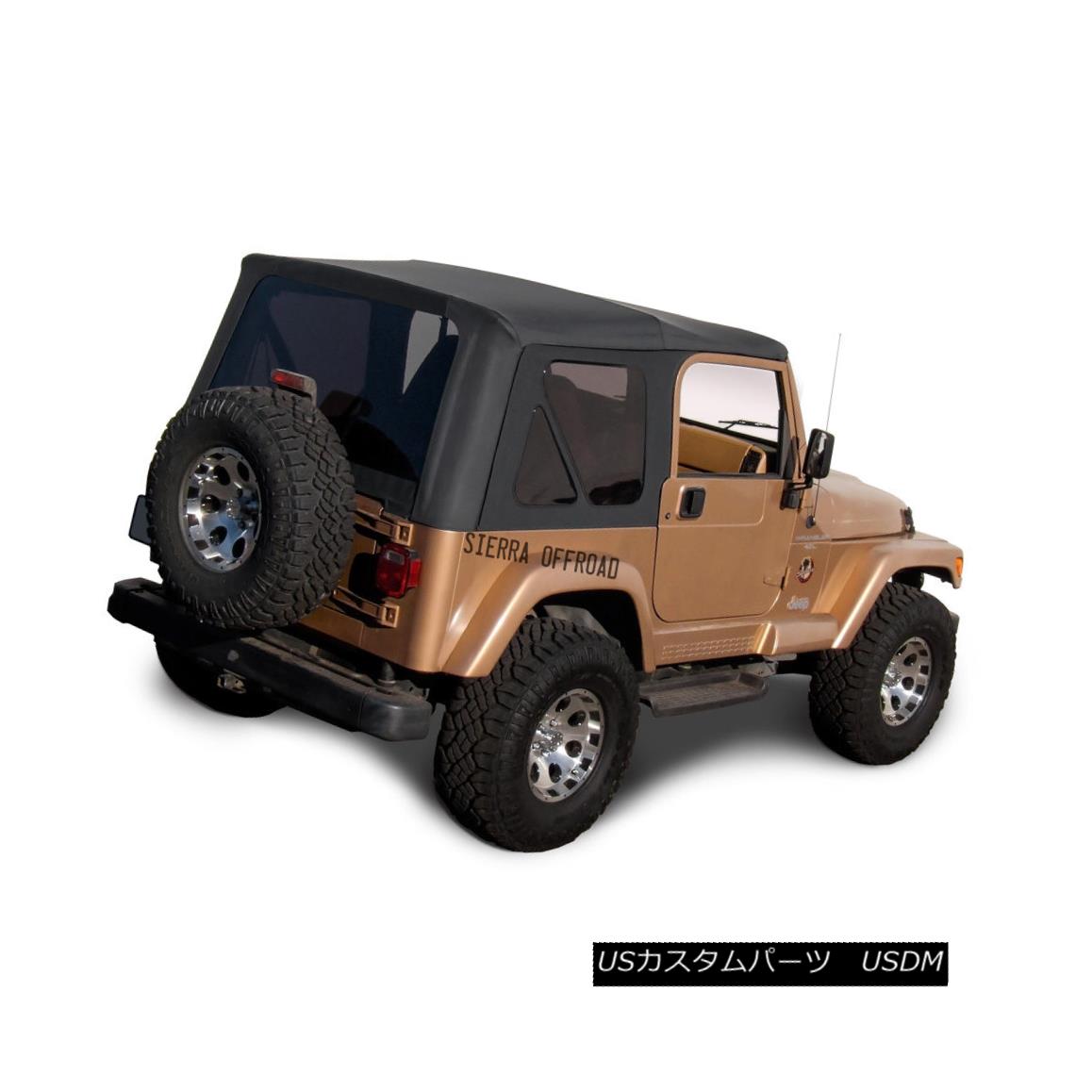 幌・ソフトトップ Jeep Wrangler TJ Soft top, 1997-2002, Tinted Windows, Black Denim ジープ・ラングラーTJソフトトップ、1997年?2002年、ティンテッド・ウインドウズ、ブラック・デニム