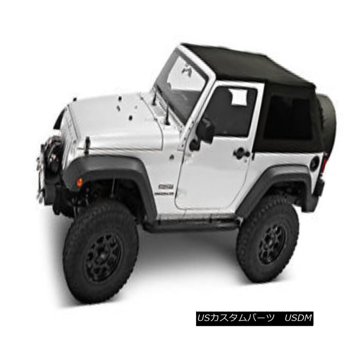 幌・ソフトトップ Pavement Ends Sprint Top Tinted Windows 07-09 Jeep Wrangler JK 2 Door Black 舗装終了スプリントトップティンテッドウィンドウ07-09ジープラングラーJK 2ドアブラック