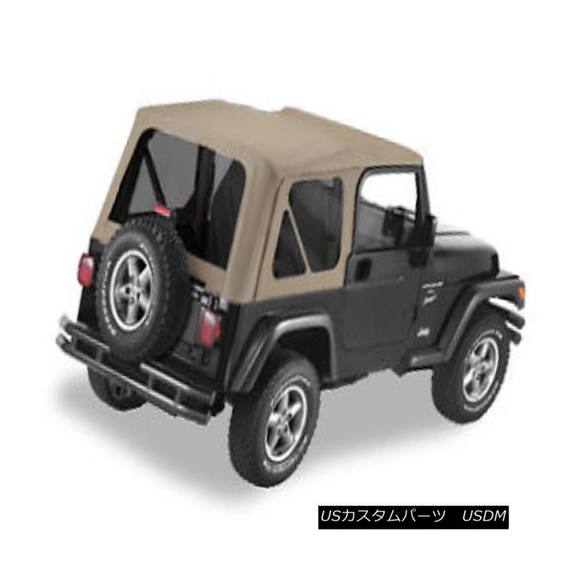 幌・ソフトトップ Jeep Wrangler TJ Dark Tan Replacement Soft Top w/ Tinted Windows ジープラングラーTJダークタン交換ソフトトップウインドウ付き
