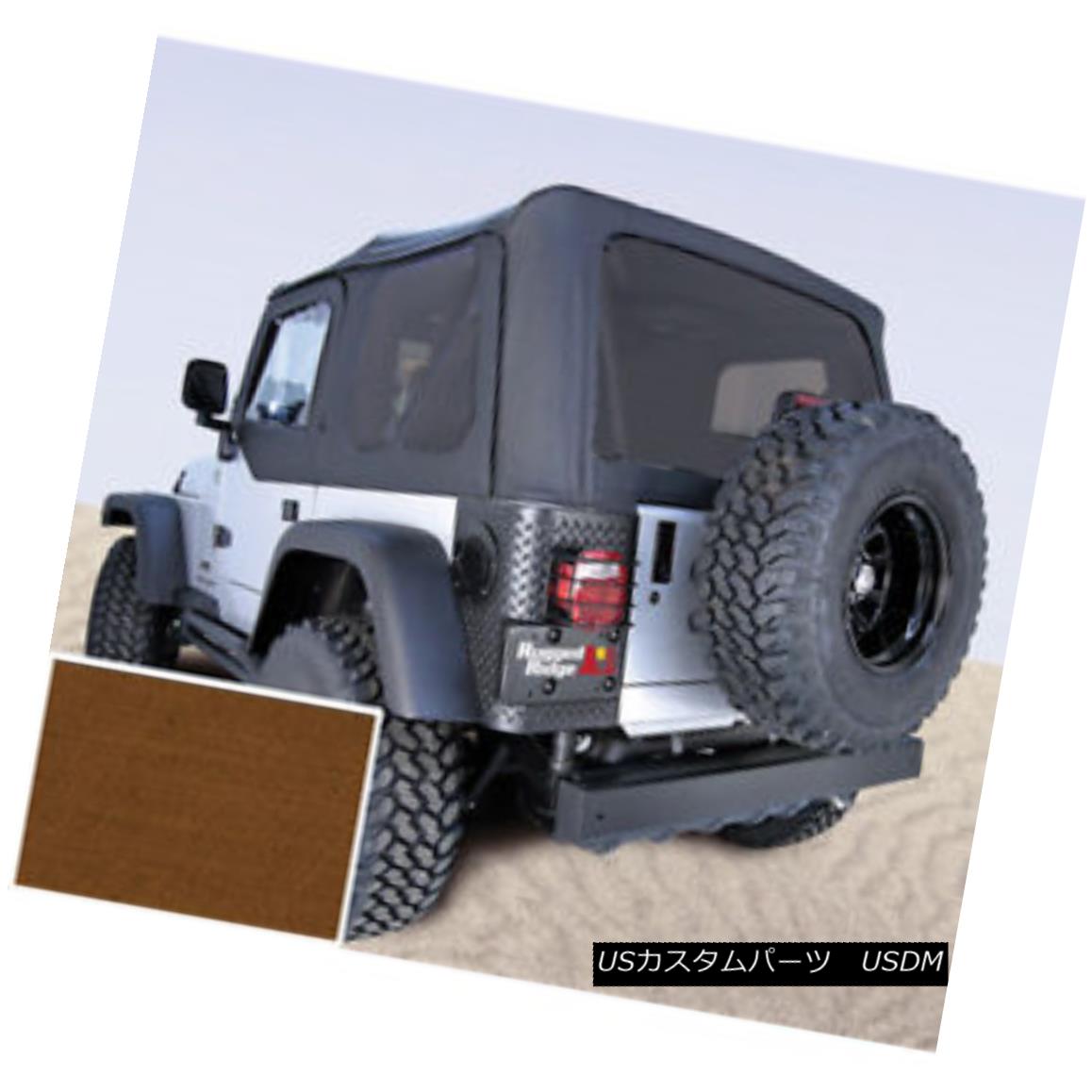 幌・ソフトトップ Rugged Ridge 13726.33 XHD Soft Top Dark Tan Tinted Windows 97-06 Jeep Wrangler 頑丈なリッジ13726.33 XHDソフトトップダークタンティンテッドWindows 97-06ジープラングラー