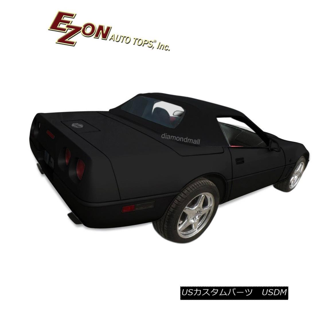 ڡեȥȥå Chevy Corvette C4 1986-96 Convertible Soft Top & Heated GLASS Window Black Cloth ܥ졼٥åC4 1986-96С֥륽եȥȥåסamp; Ǯ饹