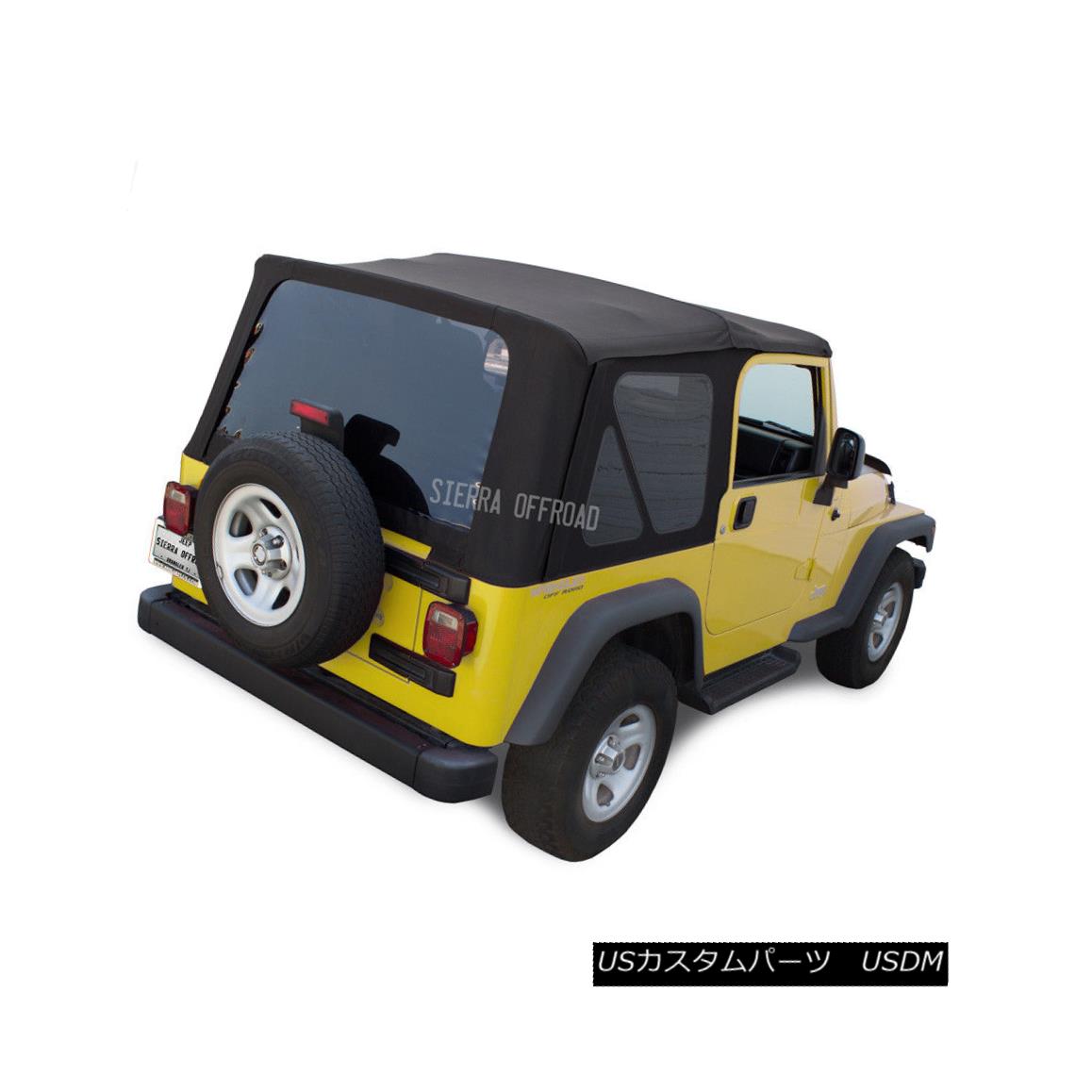 幌・ソフトトップ Jeep Wrangler TJ Soft top, 2003-2006, Tinted Windows, Black Sailcloth ジープ・ラングラーTJソフトトップ、2003年?2006年、ティンテッド・ウィンドウズ、ブラック・セイラー