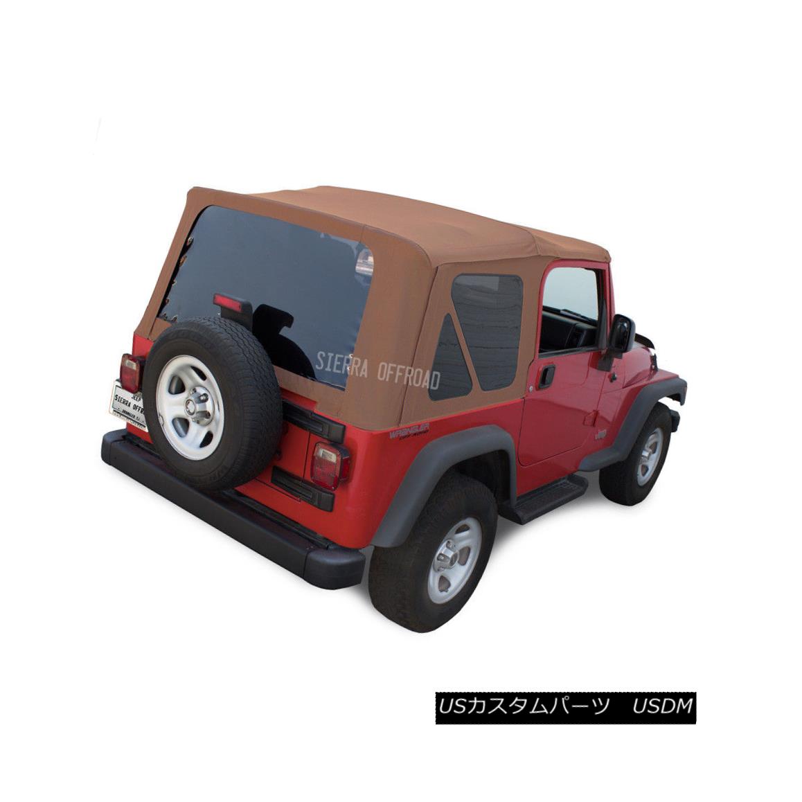 幌・ソフトトップ Jeep Wrangler TJ Soft top, 03-06, Tinted Windows, Saddle Sailcloth ジープ・ラン..
