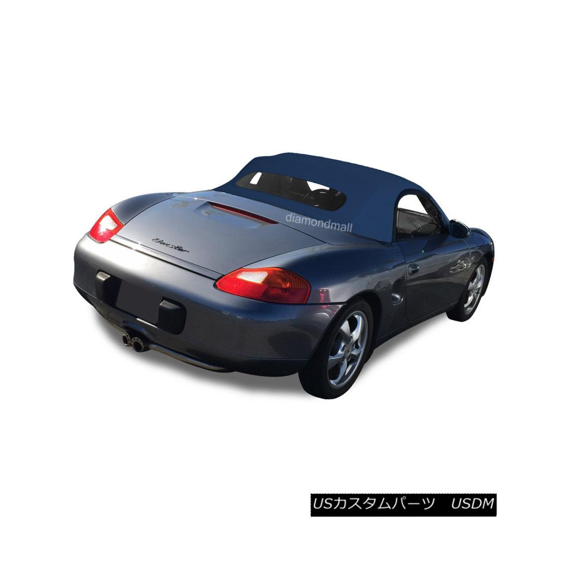 幌・ソフトトップ Porsche Boxster 1997-02 Convertible Soft Top &amp; Heated Glass Window Blue Ger..