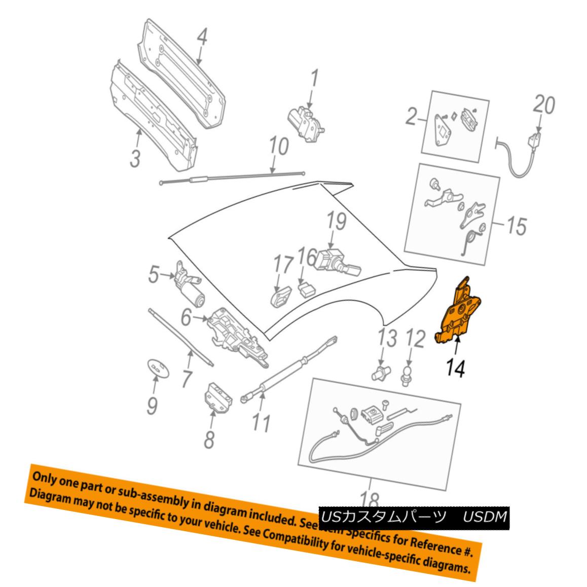 幌・ソフトトップ BMW OEM 06-10 650i Motor-Convertible/soft Top-Release Lever Left 54347159089 BMW OEM 06-10 650iモーター・コンバーチブル/ソフト・トップ・リリース・レバー左54347159089