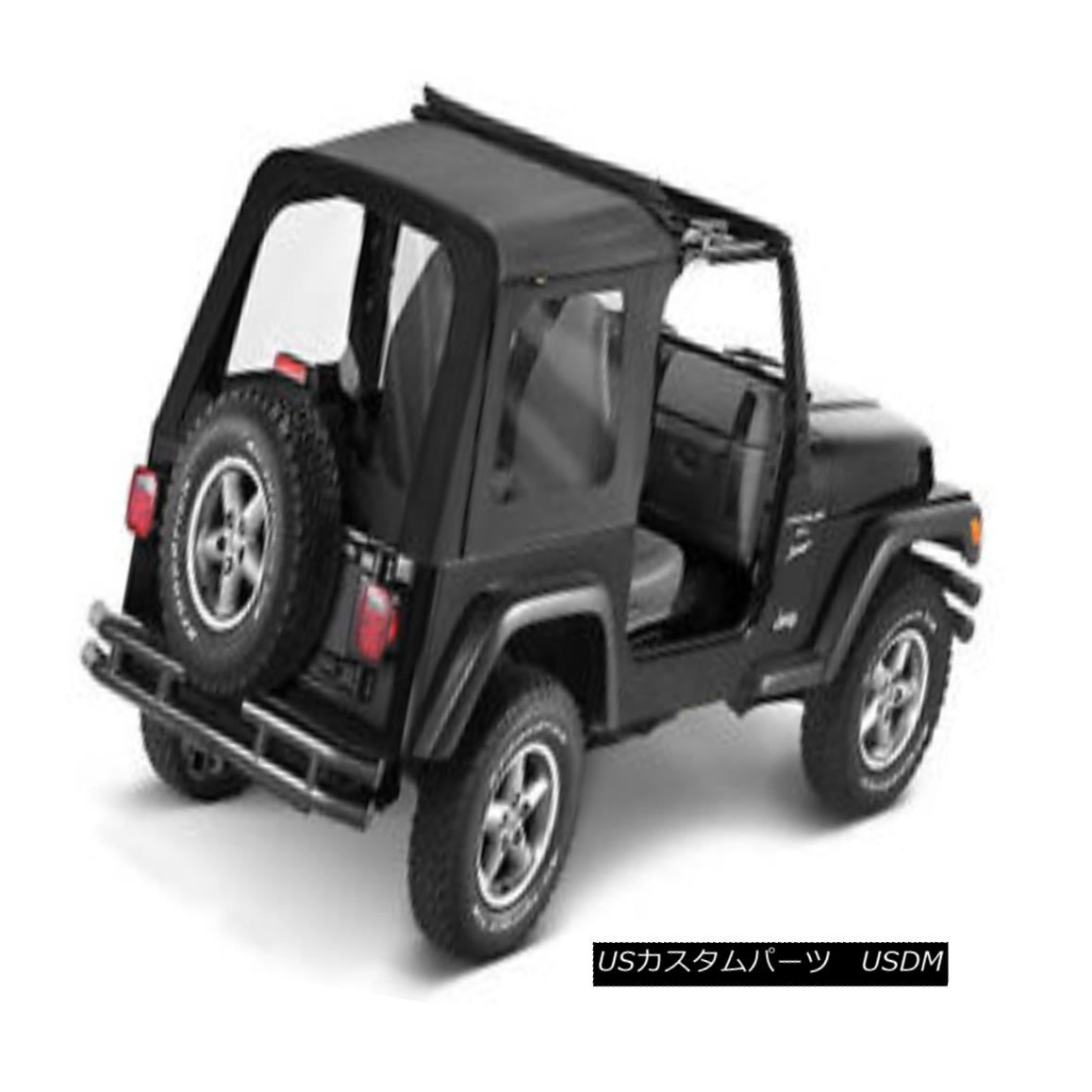 幌・ソフトトップ Bestop Sunrider 97-02 Jeep Wrangler TJ Clear Windows Black Denim ベストサンライダー97-02ジープラングラーTJクリアウィンドウブラックデニム