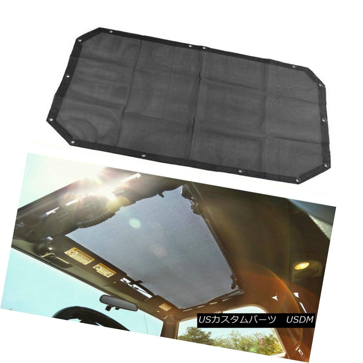 幌 ソフトトップ Black Mesh Eclipse Sunshade Soft Top Cover For 2007-2018 Jeep Wrangler 2/4 Door ブラックメッシュEclipseサンシェードソフトトップカバー2007-2018ジープラングラー2/4ドア