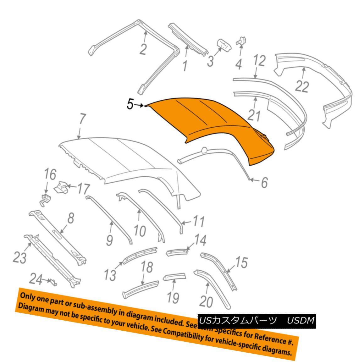 幌・ソフトトップ TOYOTA OEM 04-08 Solara Convertible/soft Top-Top Cover 6591106012C0 TOYOTA OEM 04-08ソーララ・コンバーチブル/ so ftトップ・トップ・カバー6591106012C0