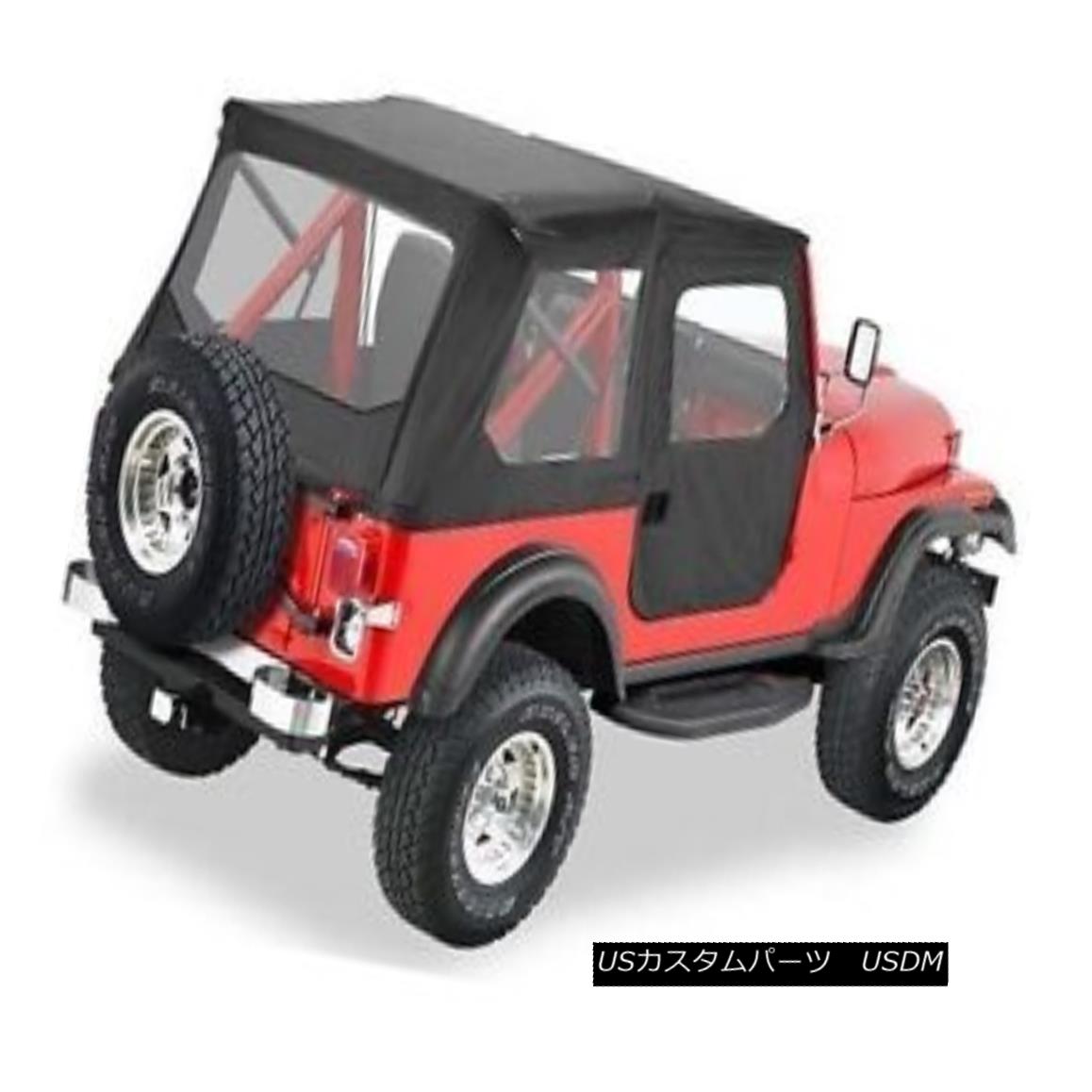 幌・ソフトトップ Bestop Tigertop 76-86 Jeep CJ7 1 Piece Soft Doors Black Crush Bestop Tigertop 76-86ジープCJ7 1ピースソフトドアブラッククラッシュ