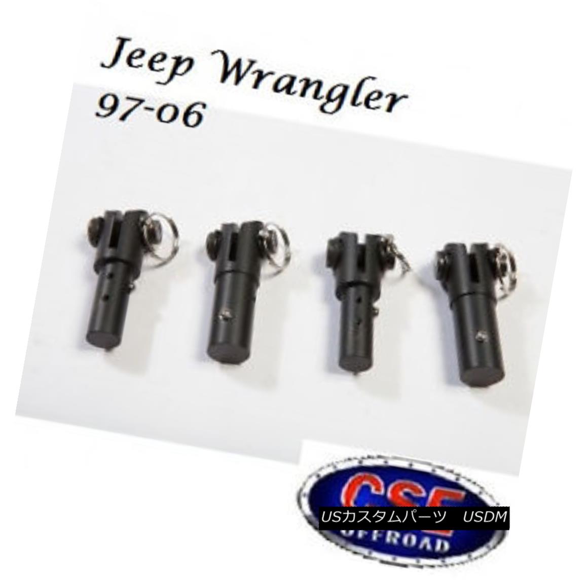 幌・ソフトトップ Soft Top Quick Disconnect Set Jeep Wrangler 1997-2006 596001 Rugged Ridge ソフトトップクイックディスコネクトセットジープラングラー1997-2006 596001頑丈なリッジ