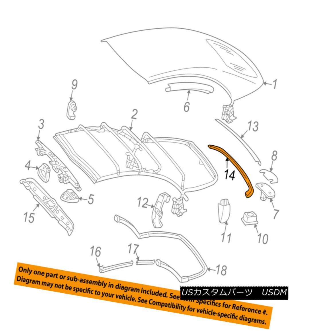 幌・ソフトトップ Mercedes MERCEDES-BENZ OEM Convertible/soft Top-Molding Trim 20877802337D43 メルセデス・ベンツメルセデス・ベンツOEMのコンバーチブル/ so ftトップモールディング・トリム20877802337D43