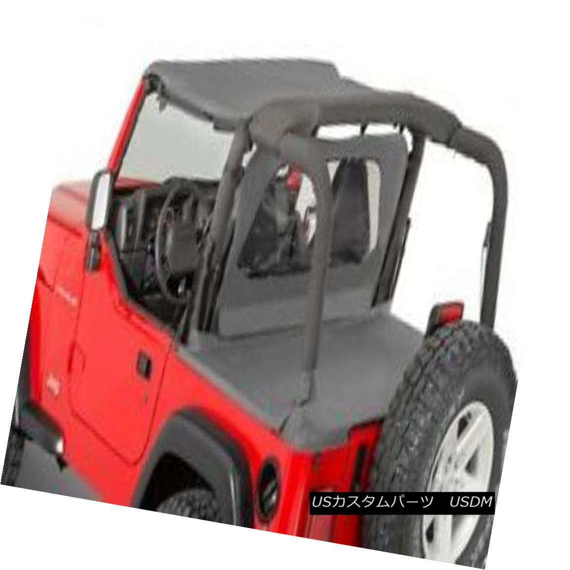 幌・ソフトトップ Pavement Ends Cab Curtain Protection 03-06 Jeep Wrangler TJ & Unlimited Black 舗道は、カーテンの保護を終える03-06ジープラングラーTJ＆amp; 無制限の黒