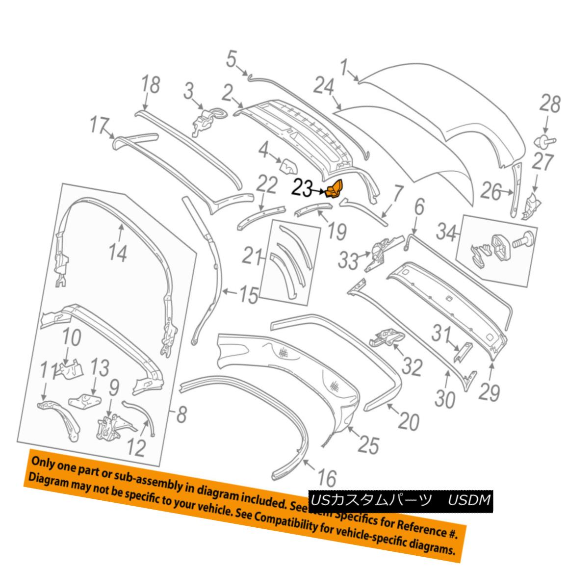 幌・ソフトトップ PORSCHE OEM 05-12 Boxster Convertible/soft Top-Filler Left 98756181302 PORSCHE OEM 05-12 Boxster Convertible / so ftトップフィラー左98756181302