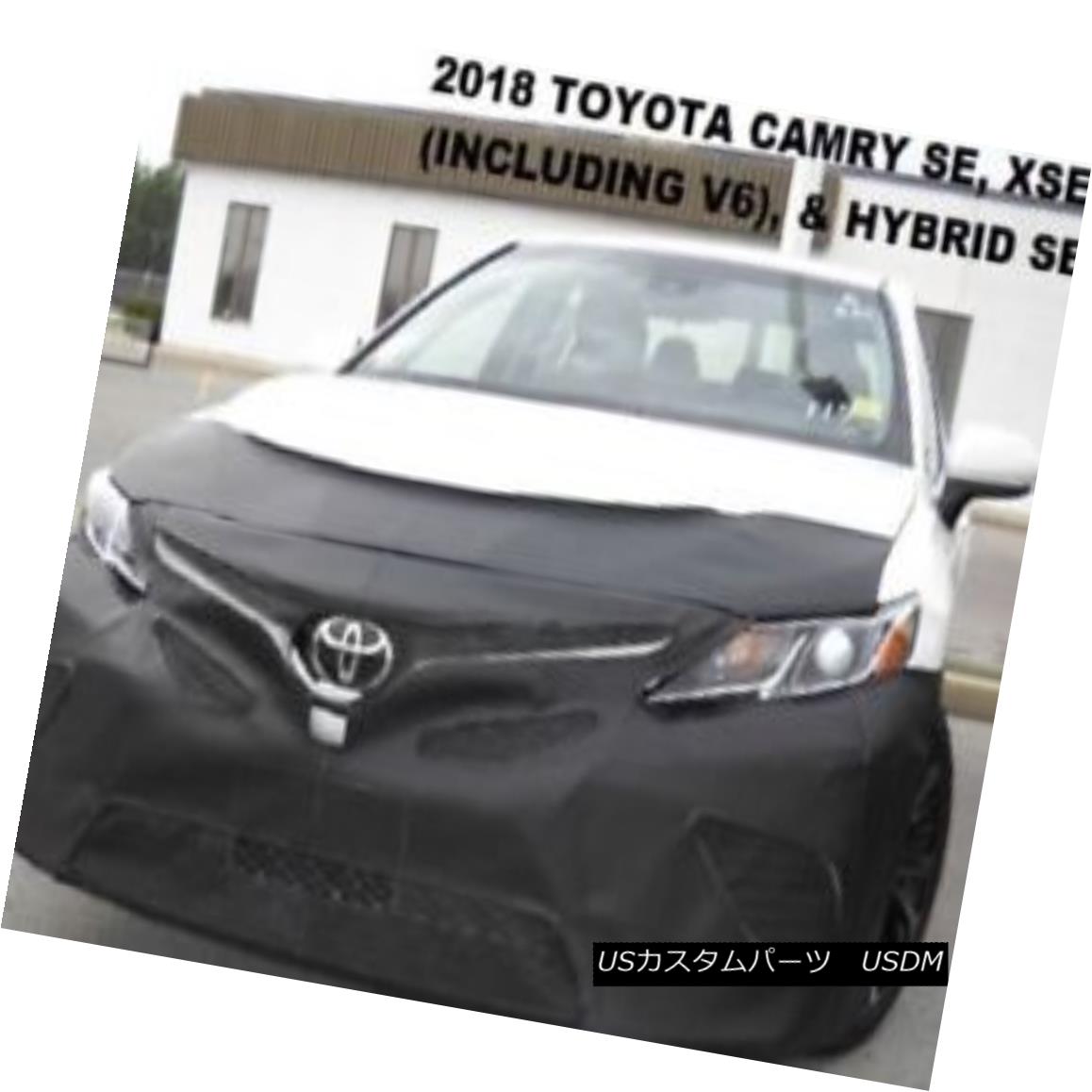 楽天カスタムパーツ WORLD倉庫フルブラ ノーズブラ Lebra Front End Mask Cover Bra Fits Toyota Camry 2018 SE, XSE & Hybrid SE 18 Lebraフロントエンドマスクカバーブラはトヨタカムリ2018 SE、XSE＆amp; ハイブリッドSE 18