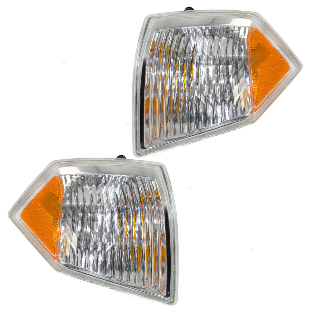 コーナーライト New Pair Set Park Signal Corner Marker Light Lamp Housing DOT 07-10 Jeep Compass 新しいペアセットパーク信号コーナーマーカーライトランプハウジングDOT 07-10ジープコンパス