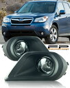 フォグライト For 2014 2015 Subaru Forester Fog Lights Clear Lens Wiring Switch Complete Kit 2014年2015年スバルフォレスターフォグライトクリアレンズ配線スイッチ完成キット