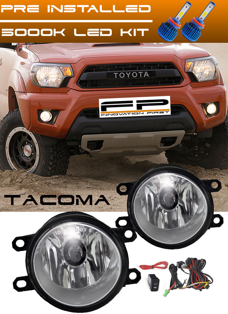 楽天カスタムパーツ WORLD倉庫フォグライト LED + 2012-2015 Toyota Tacoma Clear Lens Fog Light Driving Lamp Complete Kit LED + 2012-2015トヨタタコマクリアレンズフォグライトドライビングランプ完成キット