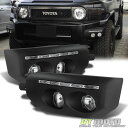 フォグライト For 2007-2014 Toyota Fj Cruiser Black Bumper Fog Lights LED DRL Driving Lamps 2007 2014年トヨタFJクルーザーブラックバンパーフォグライトLED DRL駆動ランプ