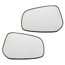 ミラー 15-17 Lancer & Sportback 15 Evolution Set of Side Mirror Glass w/ Bases Heat...