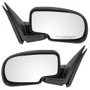 ミラー GMC Chevrolet Pickup Truck SUV Set of 2 Side View Manual Textured Mirrors GM...