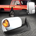 ミラー FOR 94-02 RAM TRUCK POWER+SMOKE SIGNAL LED CHROME TOWING SIDE MIRROR PAIR 94...