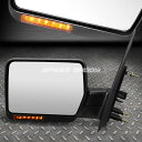 ミラー FOR 04-14 FORD F150 FOLDABLE+LED SIGNAL REAR VIEW TOWING MIRROR LEFT LHS/DRI...