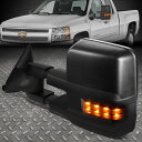 ミラー FOR 88-02 CHEVY GMC C/K LEFT SIDE POWERED+SMOKED LED SIGNAL TOW TOWING MIRRO...