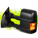 ミラー MANUAL TOW TOWING SIDE MIRROR W/AMBER LED SIGNAL LEFT FOR 08-16 FORD SUPER D...