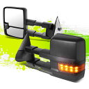 ミラー FOR 03-07 GM GMT800 ADJUSTABLE MANUAL EXTENDABLE+LED SIGNAL TOWING SIDE MIRR...