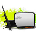 ミラー FOR 04-14 FORD F150 RIGHT MANUAL FOLDABLE+TURN SIGNAL TOWING SIDE MIRROR BLA...