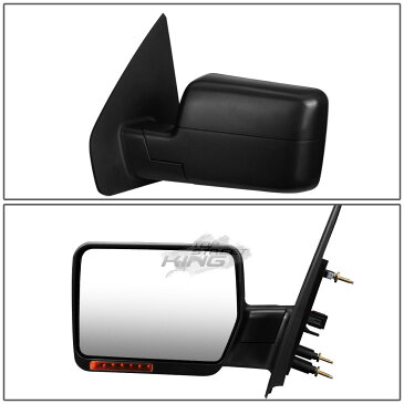 ミラー FOR 04-14 FORD F150 LEFT MANUAL FOLDABLE+TURN SIGNAL TOWING SIDE MIRROR BLACK FOR 04-14 FORD F150左手で折り畳み可能+旋回する信号掛けミラーサイドブラック