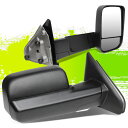 ミラー 2PC BLACK MANUAL ADJUSTMENT SIDE TOWING MIRRORS LH+RH FOR 02-09 DODGE RAM TR...