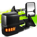 ミラー PAIR POWERED TOW TOWING MIRROR W/SMOKED LED SIGNAL LH+RH FOR 88-02 CHEVY/GMC...