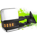 ミラー CHROME POWERED TOWING MIRROR W/SMOKED LED SIGNAL RIGHT FOR 88-02 CHEVY GMC C...