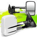 ミラー FOR 97-03 FORD F150/F250 POWER+HEATED EXTENDABLE TOWING TOW SIDE MIRROR CHRO...