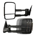 ミラー New Driver/Left Side Power Heated Smoke LED Tow Mirror for Chevy/GMC 2007-20...