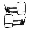 ミラー New Set of 2 Manual Smoke LED Signal Tow Mirrors for Silverado Sierra 99-06 ...