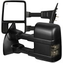 ミラー New Driver Power Heated Smoke LED Signal Towing Mirror for Ford Super Duty 0...