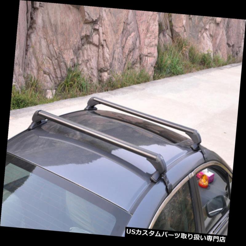 キャリア シボレークルーズ2008年-2014年ブラックアルミ合金ルーフラッククロスバーのための1セット 1 ..