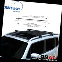 キャリア TUVとJEEP RENEGADE Aluブラックルーフラッククロスバー2015-2018（調節可能） JEEP RENEGADE Alu Black Roof Rack Cross Bars 2015-2018 (Adjustable) with TUV