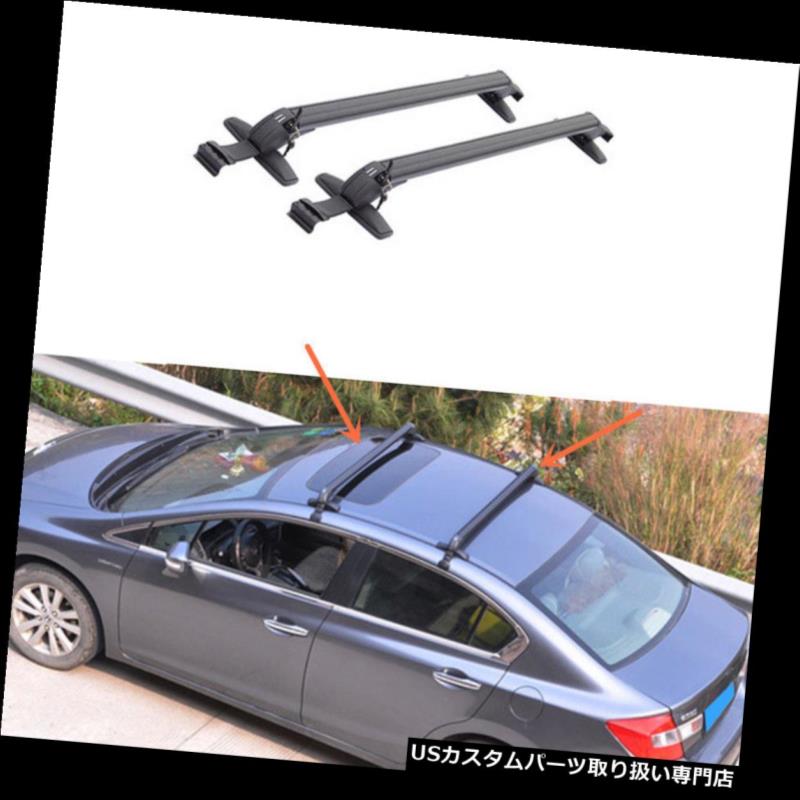 キャリア シボレーマリブ用2PCSブラックアルミ合金ルーフラッククロスバーセット 2PCS Black Aluminum alloy Roof Rack Cross Bar Set For Chevrolet Malibu