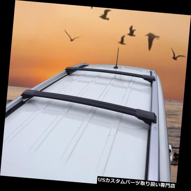 キャリア シボレークルーズエステートMK1 2008-2016ブラック用アルミルーフラッククロスバーセット Alu..