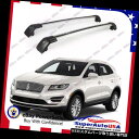 キャリア リンカーンMKX 2016 - 2019用トップルーフラックシルバー手荷物クロスバークロスバー Top Roof Rack Silver Baggage Cross Bar Crossbar for Lincoln MKX 2016 - 2019