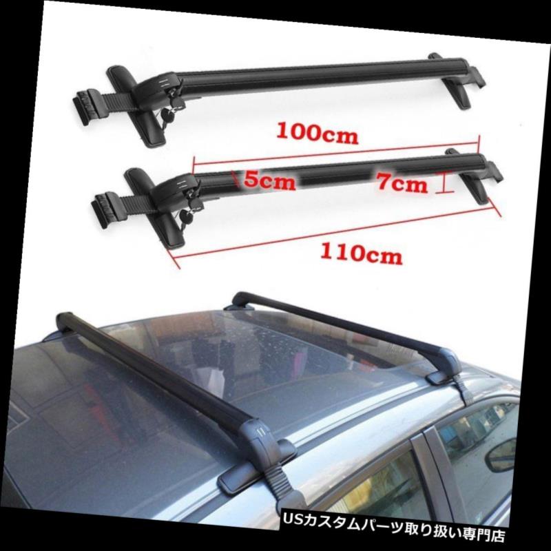 キャリア アルミカートップ荷物キャリアルーフラック調節可能な窓枠クロスバーO Aluminum Car Top Luggage Carrier Roof Rack Adjustable Window Frame Cross Bar O