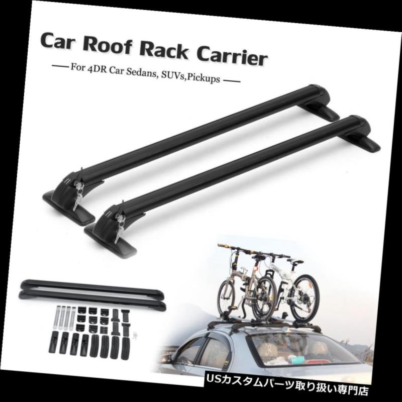 キャリア 2x 1Mルーフトップカーゴラッククロスバー荷物キャリアガスケットフレームカーアルミ 2x 1M Roof Top Cargo Rack Cross Bar Luggage Carrier Gasket Frame Car Aluminum