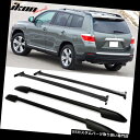 キャリア 08-11ハイランダーOEスタイルブラックルーフラック+クロスバーキットラゲッジキャリア Fits 08-11 Highlander OE Style Black Roof Rack+Cross Bar Kit Luggage Carrier