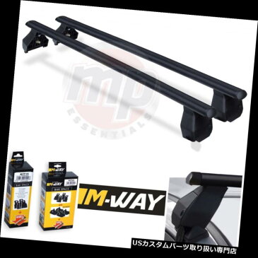 キャリア マツダCx-3 2015＆gt;用Mウェイブラックスチールルーフラックレールクロスバー +固定キット06 M-Way Black Steel Roof Rack Rail Cross Bars for Mazda Cx-3 2015> + Fixing Kit 06