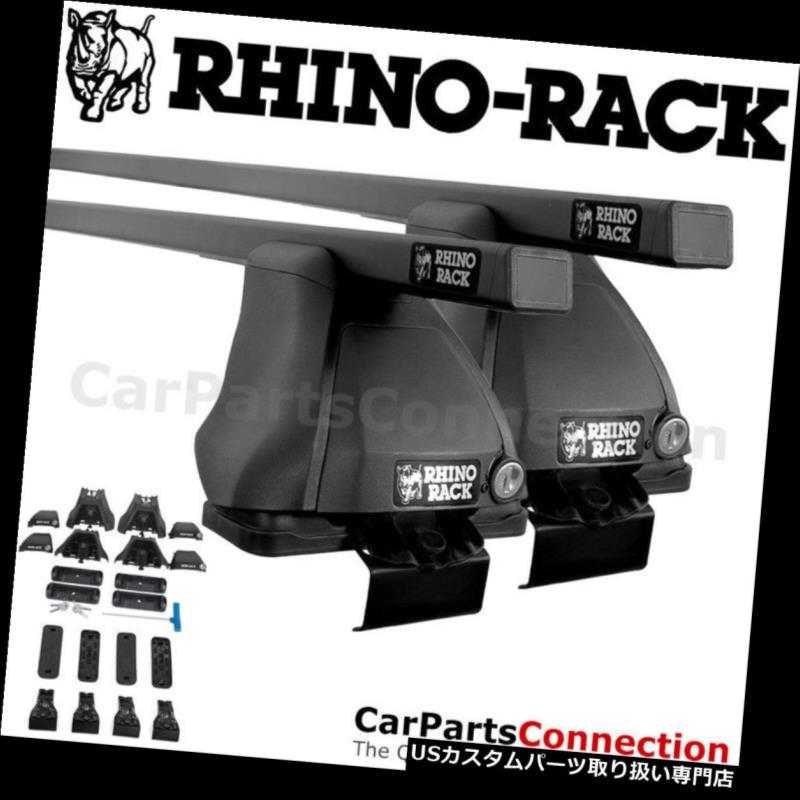 キャリア シボレーコバルトクーペ04-10用RhinoラックJB0365ユーロ2500ブラックルーフクロスバー Rhino-Rack JB0365 Euro 2500 Black Roof Crossbar For Chevy Cobalt Coupe 04-10