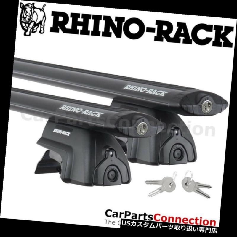 キャリア RhinoラックJA6020 SXシボレートラックス（屋根付き）15-18用ブラックルーフクロスバー Rhino..