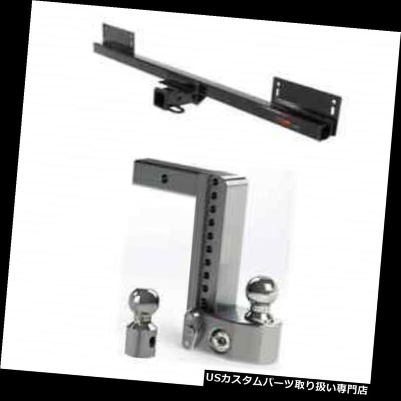 ヒッチメンバー Curt Class 3 Trailer Hitch w /安全に調整可能な10インチラングラー用ボールマウント Curt Class 3 Trailer Hitch w/Weigh Safe Adjustable 10